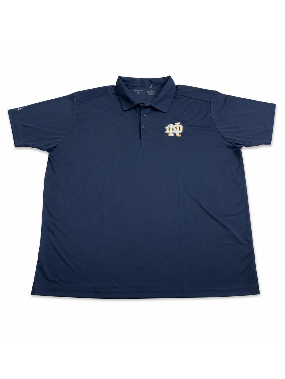 Antigua Notre Dame Navy and Gold Fighting Irish Polo Size XXL